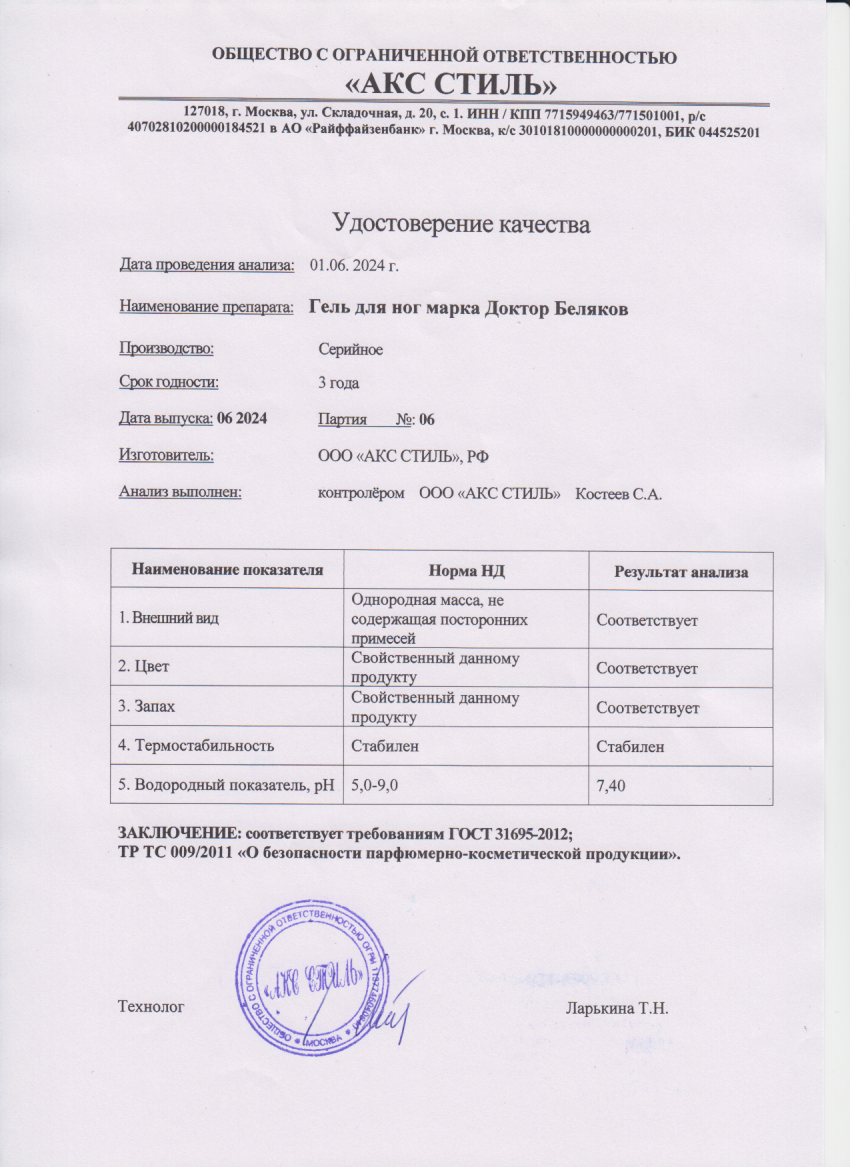 Паспорт №062024